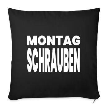 Schrauben - Sofakissenbezug 45 x 45 cm - Schwarz - Vorne