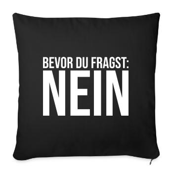 Before you ask: No - Sofa pillowcase 17,3'' x 17,3'' (45 x 45 cm) - black - Front