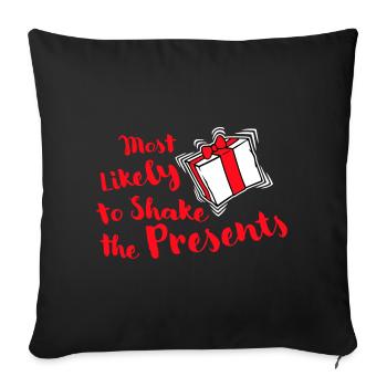 Le plus susceptible de secouer les cadeaux Noël Fun - Housse de coussin décorative 45 x 45 cm - noir - Devant