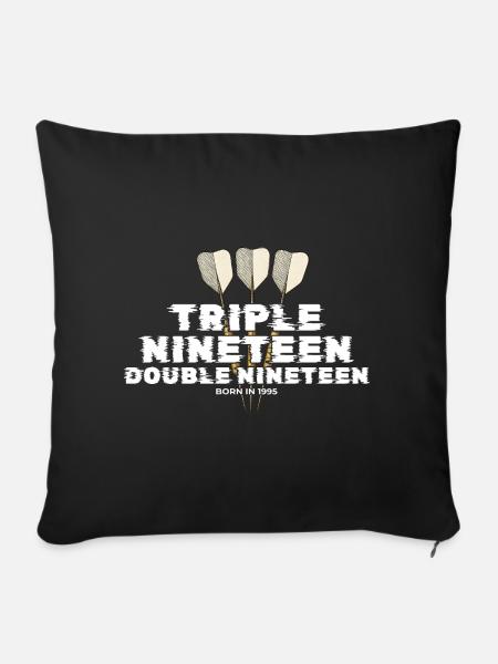 Jahrgang 1995 Darts Checkout - Sofakissenbezug 45 x 45 cm - Schwarz