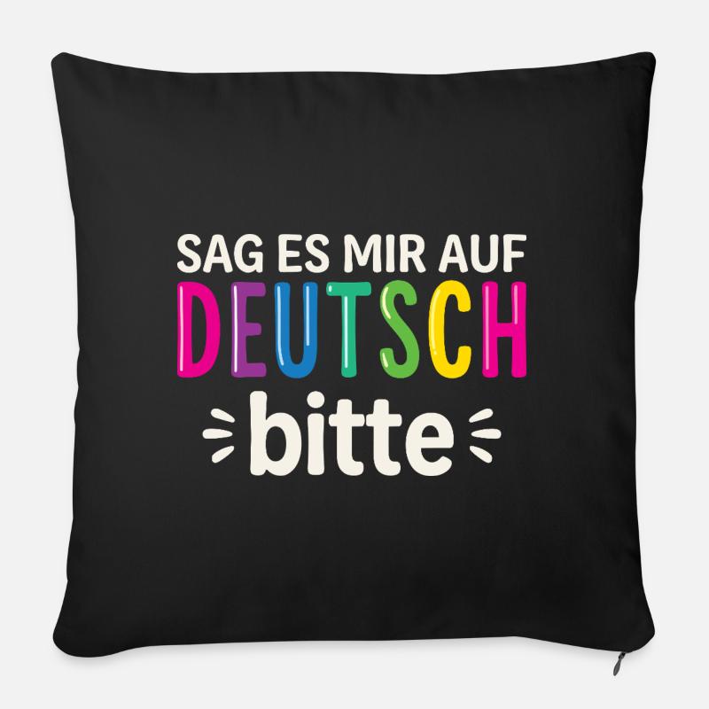 Germany Bilingual German Teacher - Sofa pillowcase 17,3'' x 17,3'' (45 x 45 cm) - black