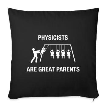 Physicien Humour Scientifique Drôle - Housse de coussin décorative 45 x 45 cm - noir - Devant