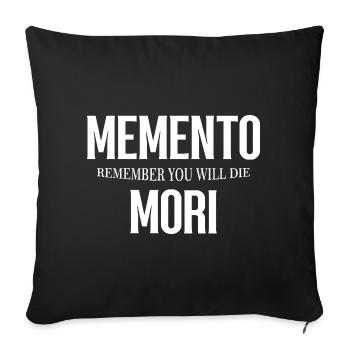 Design gothique Memento Mori - Housse de coussin décorative 45 x 45 cm - noir - Devant