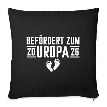 Baby Shower promu au rang d’arrière-grand-père 2026 - Housse de coussin décorative 45 x 45 cm - noir - Devant