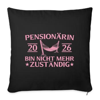 Pensioner 2026 Retirement Farewell Civil Servant - Sofa pillowcase 17,3'' x 17,3'' (45 x 45 cm) - black - Front
