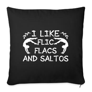 Circus Graphic I Like Flic Flacs Circus Performer - Sofa pillowcase 17,3'' x 17,3'' (45 x 45 cm) - black - Front