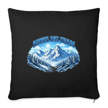 Après Ski Team Mountain Panorama - Sofa pillowcase 17,3'' x 17,3'' (45 x 45 cm) - black - Front