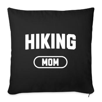 wandernde Mama - Sofakissenbezug 45 x 45 cm - Schwarz - Vorne