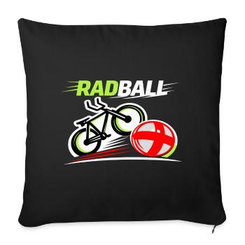 Cycling ball, cycleball, indoor cycling - Sofa pillowcase 17,3'' x 17,3'' (45 x 45 cm) - black - Front