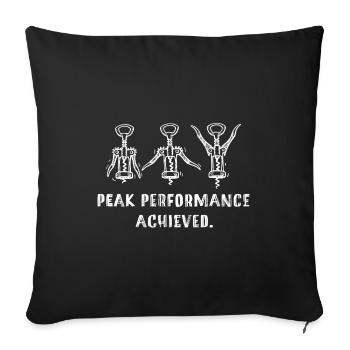 Performance au sommet atteinte Diction sportive ironique - Housse de coussin décorative 45 x 45 cm - noir - Devant