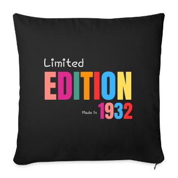 Limited edition Made in 1932 - Housse de coussin décorative 45 x 45 cm - noir - Devant
