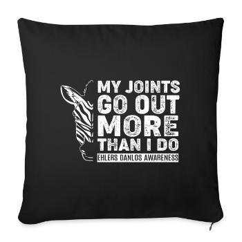 Ehlers-Danlos syndrome EDS HSD - Sofa pillowcase 17,3'' x 17,3'' (45 x 45 cm) - black - Front
