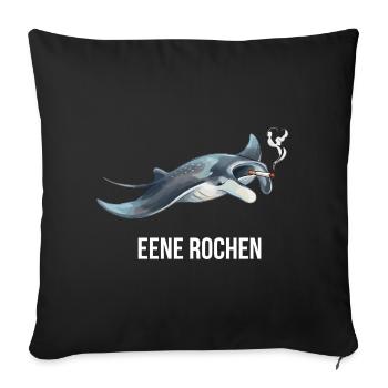 Ray Humor Shirt pour les fans de la mer - Housse de coussin décorative 45 x 45 cm - noir - Devant