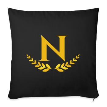 N - Sofakissenbezug 45 x 45 cm - Schwarz - Vorne