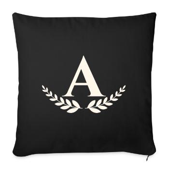 A - Sofakissenbezug 45 x 45 cm - Schwarz - Vorne