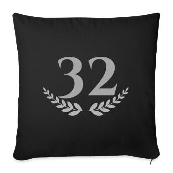 32 - Sofa pillowcase 17,3'' x 17,3'' (45 x 45 cm) - black - Front