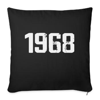 Légendaire depuis 1968 Vintage 1968 Retro 1968 - Housse de coussin décorative 45 x 45 cm - noir - Devant