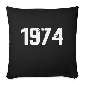Legendary Since 1974 Vintage 1974 Retro 1974 - Sofa pillowcase 17,3'' x 17,3'' (45 x 45 cm) - black - Front