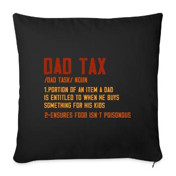 T-shirt graphique Définition de la Taxe Papa - Housse de coussin décorative 45 x 45 cm - noir - Devant