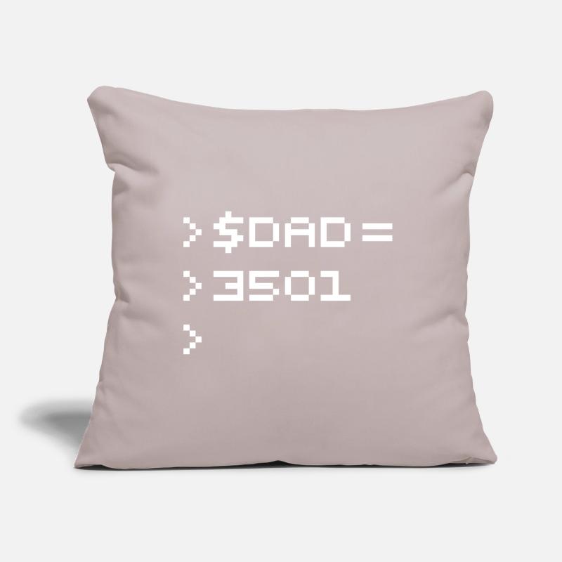 DAD Terminal de Pixels Nerd Code 8-Bits Rétro Housse de coussin décorative 45 x 45 cm