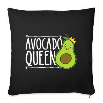 Avocado Queen - Sofa pillowcase 17,3'' x 17,3'' (45 x 45 cm) - black - Front