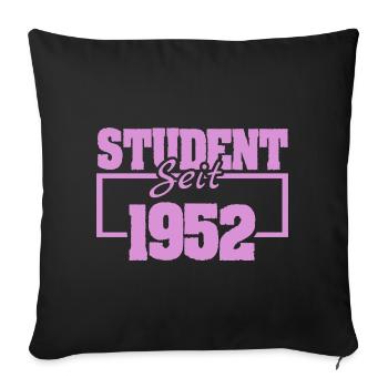 Student Self 1952 Vintage Print - Sofa pillowcase 17,3'' x 17,3'' (45 x 45 cm) - black - Front