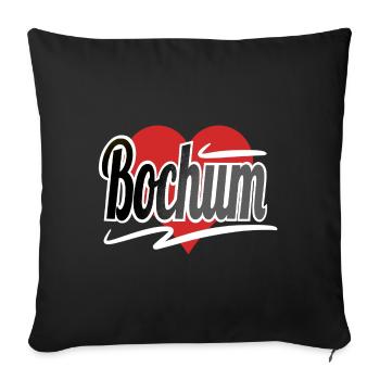 Bochum - Housse de coussin décorative 45 x 45 cm - noir - Devant