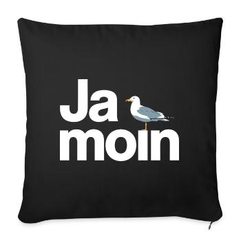 Ja Moin Norddeutschland Hamburg Gamer Meme Moin - Sofakissenbezug 45 x 45 cm - Schwarz - Vorne