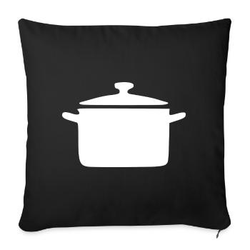 Chaudron Chaudron Cadeau Cuisinier Cuisinier Cuisinier - Housse de coussin décorative 45 x 45 cm - noir - Devant
