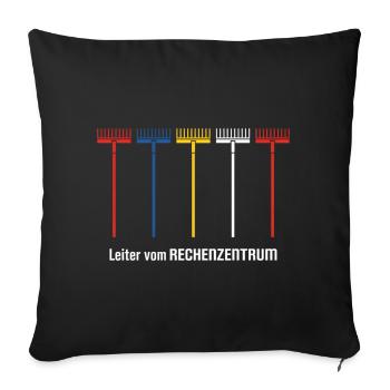 Leiter vom Rechenzentrum Gärtner Gärtnerin Garten - Sofakissenbezug 45 x 45 cm - Schwarz - Vorne