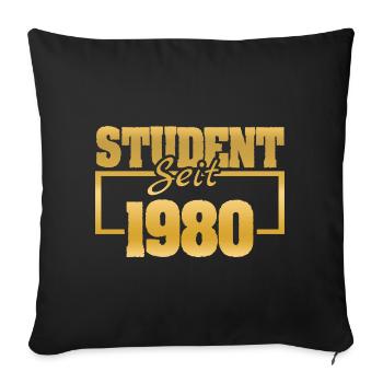 Since 1980 - Sofa pillowcase 17,3'' x 17,3'' (45 x 45 cm) - black - Front