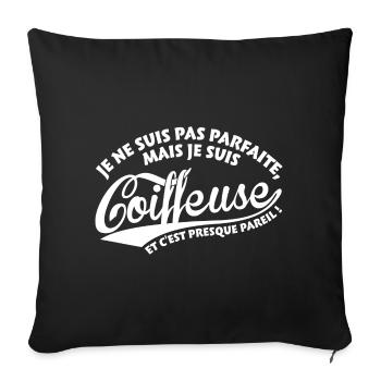 Parfaite Coiffeuse - Housse de coussin décorative 45 x 45 cm - noir - Devant