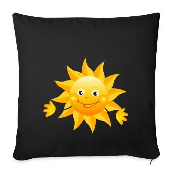rainbow sun clouds weather rainbow sun cloud52 - Sofa pillowcase 17,3'' x 17,3'' (45 x 45 cm) - black - Front