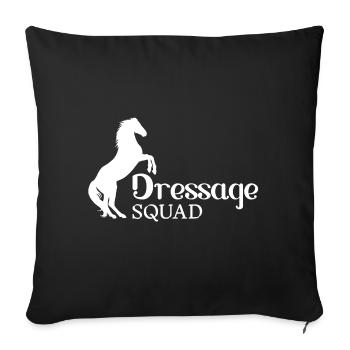 Dressage Squad - Cheval de dressage compétition d'équitation - Housse de coussin décorative 45 x 45 cm - noir - Devant