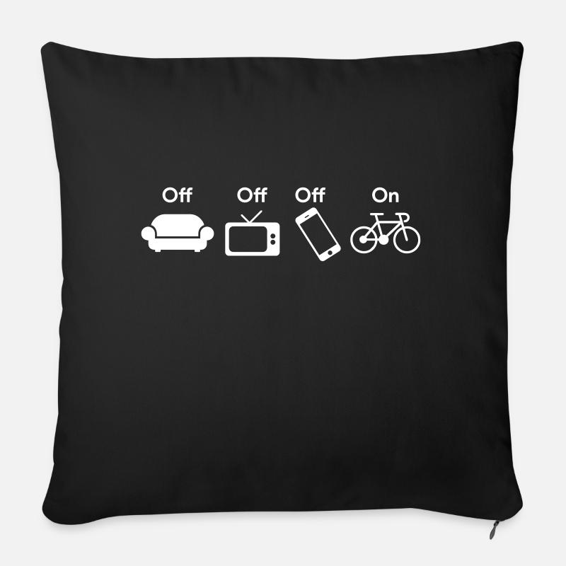 Bike On - Sofakissenbezug 45 x 45 cm - Schwarz
