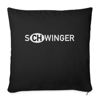 Schwinger Schweiz - Sofakissenbezug 45 x 45 cm - Schwarz - Vorne