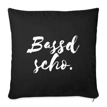 Bassd scho. W32 - Sofa pillowcase 17,3'' x 17,3'' (45 x 45 cm) - black - Front