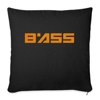 bass3 - Housse de coussin décorative 45 x 45 cm - noir - Devant