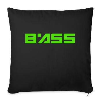 bass4 - Housse de coussin décorative 45 x 45 cm - noir - Devant
