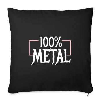 100 Heavy Metal - Sofa pillowcase 17,3'' x 17,3'' (45 x 45 cm) - black - Front
