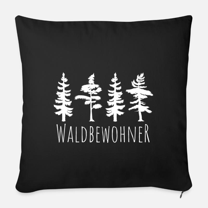Tree trees conifer forest gift - Sofa pillowcase 17,3'' x 17,3'' (45 x 45 cm) - black