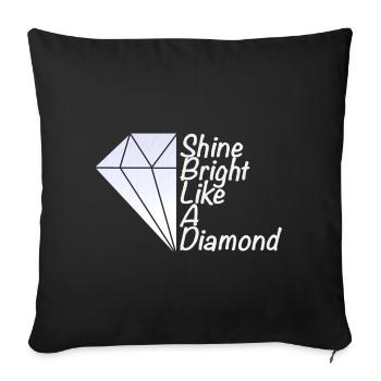 Bright Like a Diamond - Sofakissenbezug 45 x 45 cm - Schwarz - Vorne