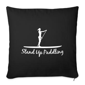Stand Up Paddling - Sofakissenbezug 45 x 45 cm - Schwarz - Vorne