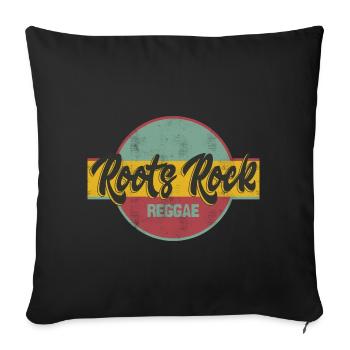 Roots Rock Reggae - Housse de coussin décorative 45 x 45 cm - noir - Devant