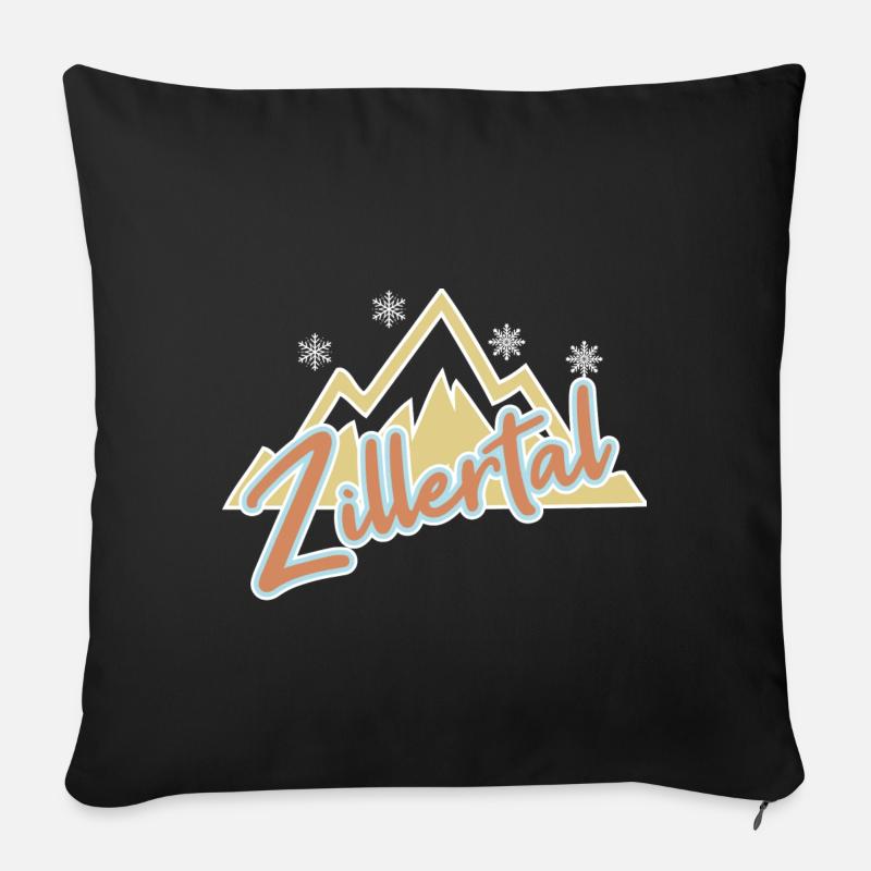 Zillertal - Sofakissenbezug 45 x 45 cm - Schwarz