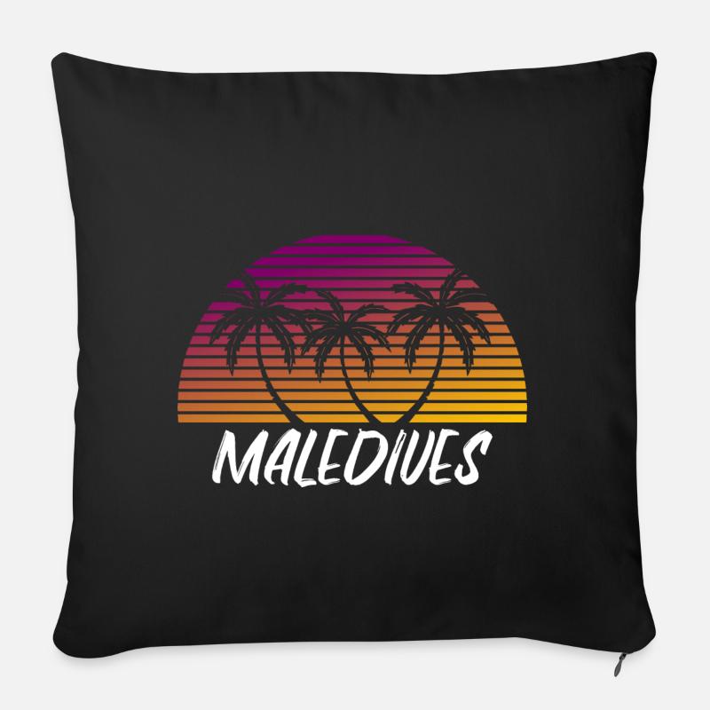 Malediven - Sofakissenbezug 45 x 45 cm - Schwarz
