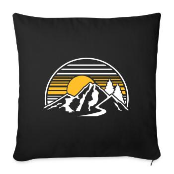 les montagnes - Housse de coussin décorative 45 x 45 cm - noir - Devant