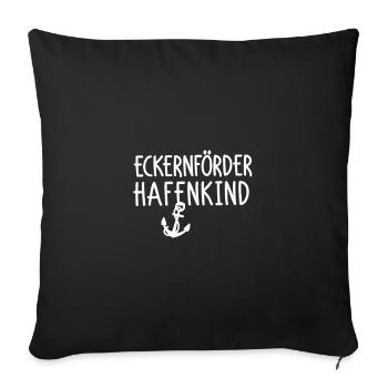 Eckernförder Hafenkind - Sofakissenbezug 45 x 45 cm - Schwarz - Vorne