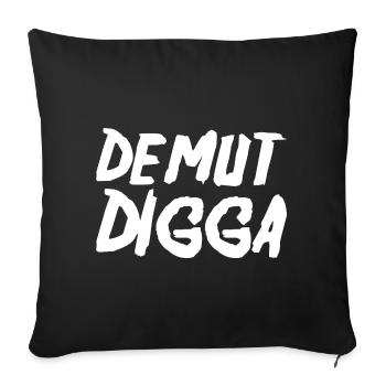 Demut Digga - Sofakissenbezug 45 x 45 cm - Schwarz - Vorne