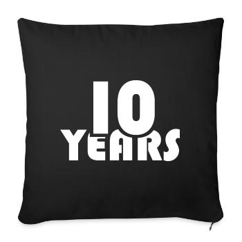 10 ans anniversaire Club Associations d’entreprises - Housse de coussin décorative 45 x 45 cm - noir - Devant
